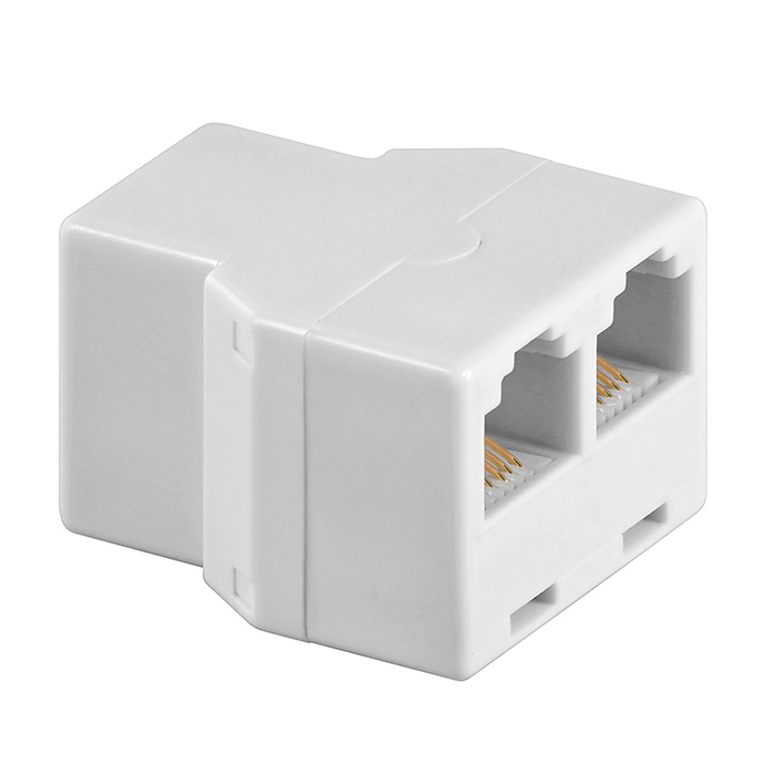 09105  Adaptador H2H RJ45 Hembra (8P8C) a 2 x RJ45 Hembra (8PC)