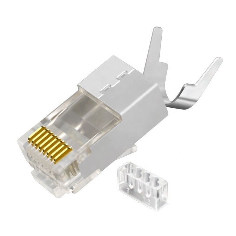 1003007M  Conector RJ45 CAT 7 FTP con guia externa.    (PRECIO 1 UNIDAD)   (EMBALAJE  1/100)