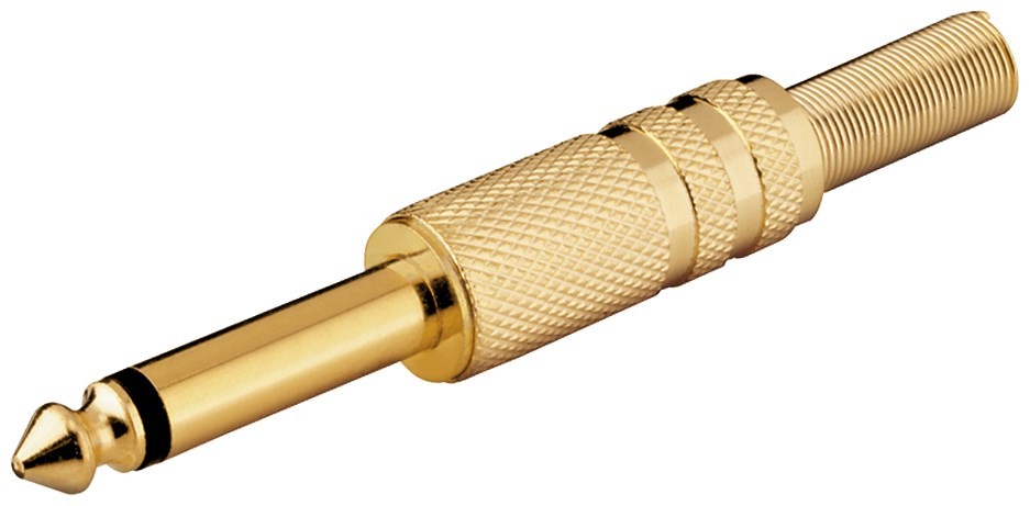 11024  ConectorJack 6,3" Macho Mono Metal ORO