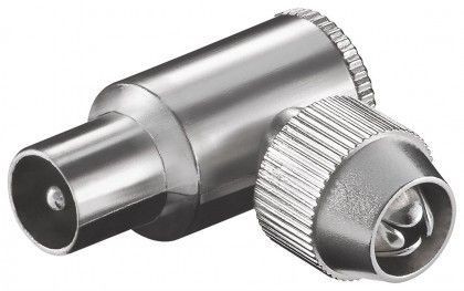 11487  Conector IEC/Coaxial Macho codo metalico  13,92mm