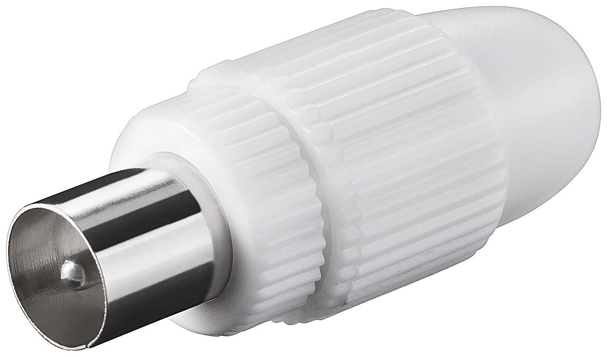 11500  Conector UHF Macho Blanco Plastico 9.5mm