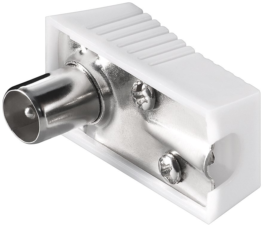 11504  Conector coaxial en ángulo recto con fijación por tornillo