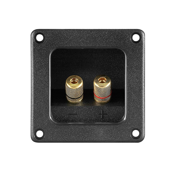 11698  Terminal de altavoz - 75.9 x 75.9 mm 2 Conectores , Cuadrado