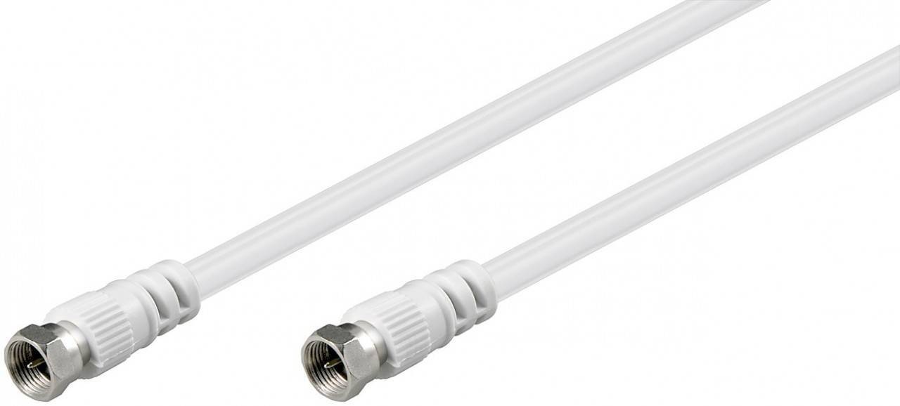 11742  Cable de SAT/Antenna 10m F Macho a Coaxial Macho Blanco