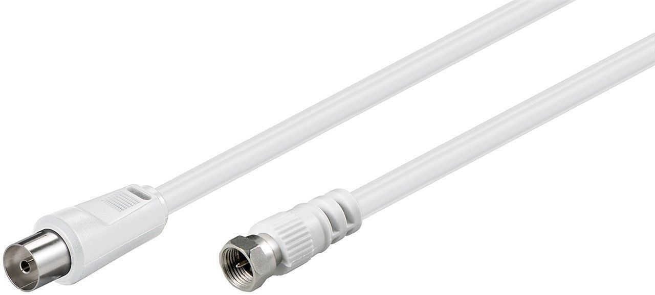 11829  Cable de SAT/Antenna  1,5m F Macho a Coaxial Hembra Blanco