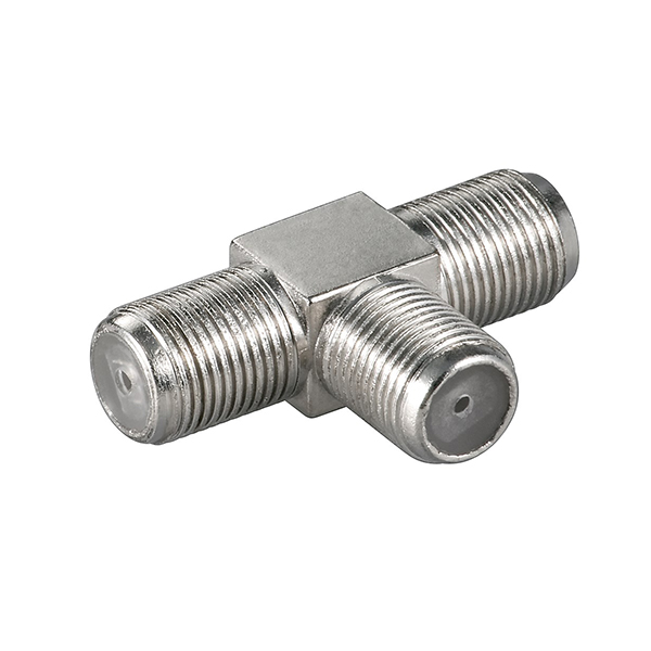 11848  Adaptador F, pieza en T: conector F > conector F doble Goobay