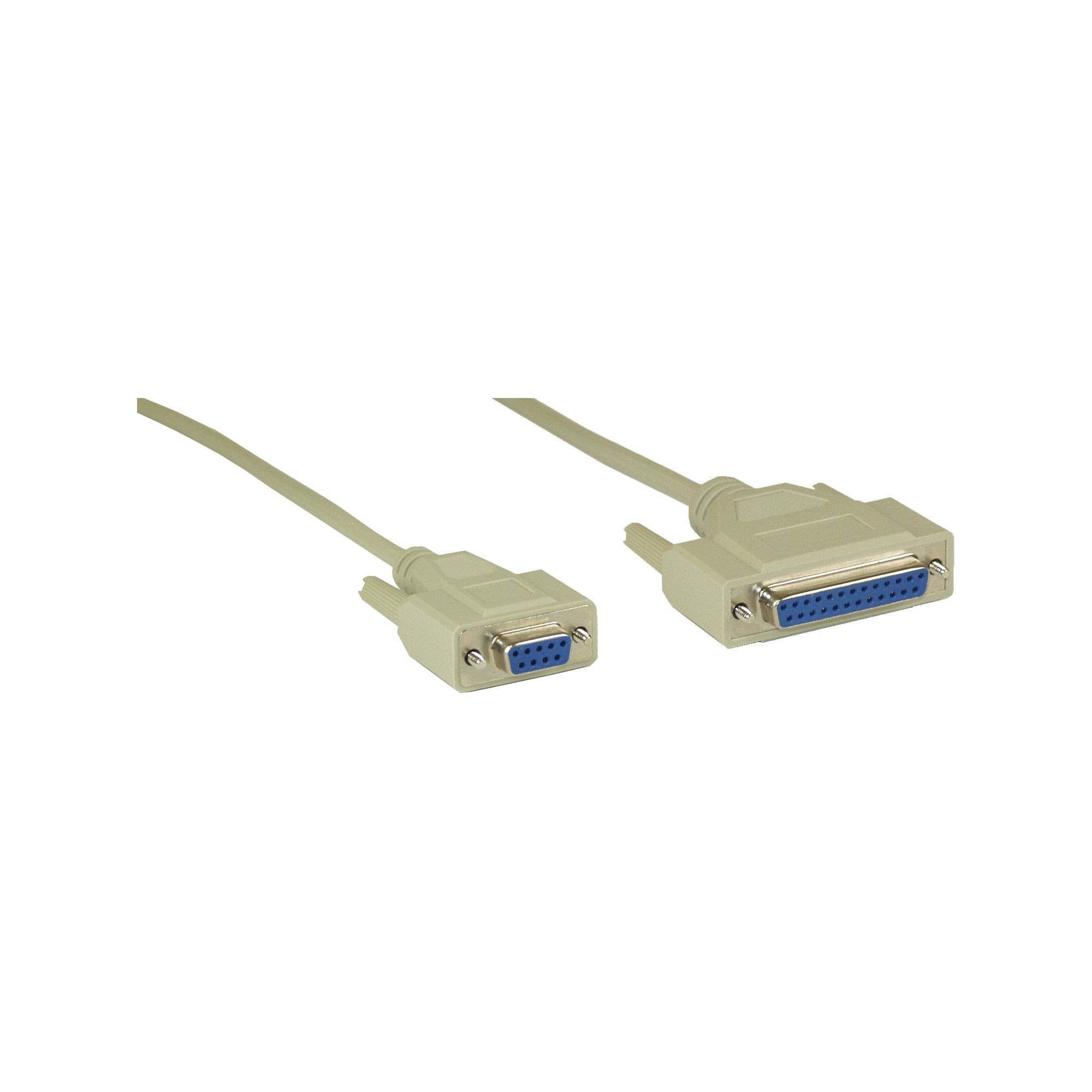 12122  Cable Null Modem  2 m, DB9 Hembra-DB25 Hembra InLine