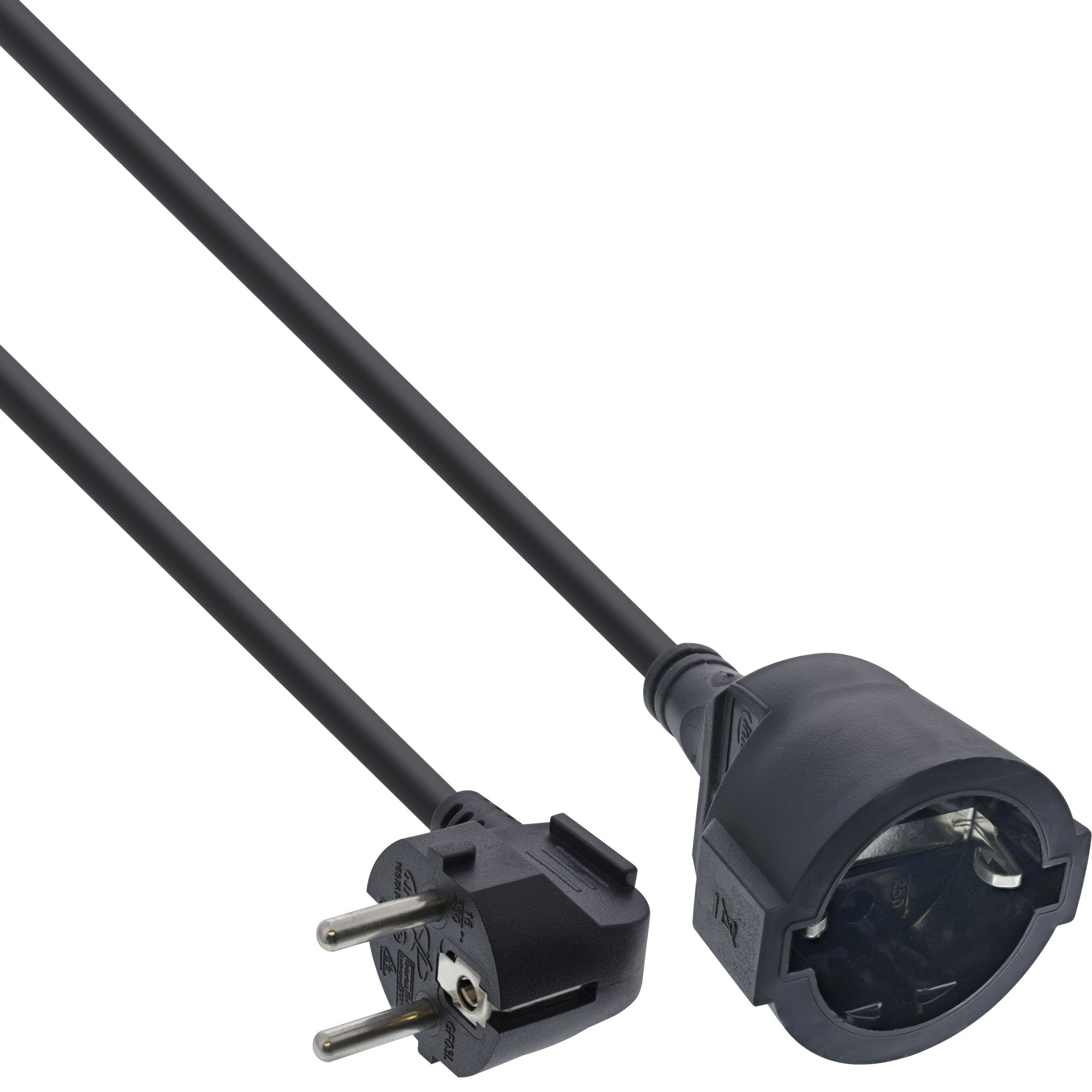 16410X  Prolongador cable eléctrico schuko M a H de 15 m Negro