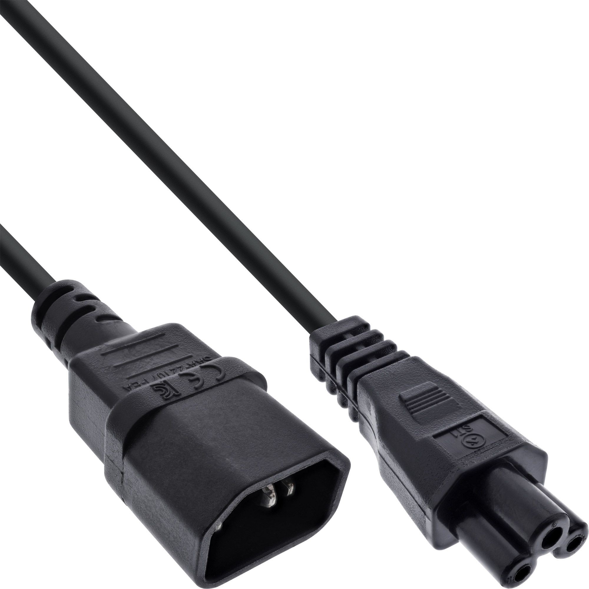 16551  Cable Extension C14 a C5   1,00 m Negro