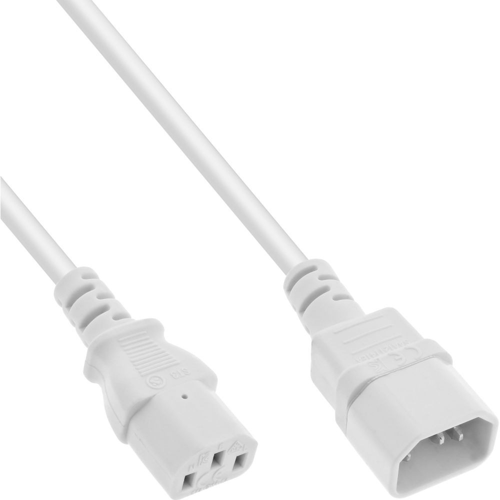 16631W  Cable Extension C13 a C14  1 m Blanco