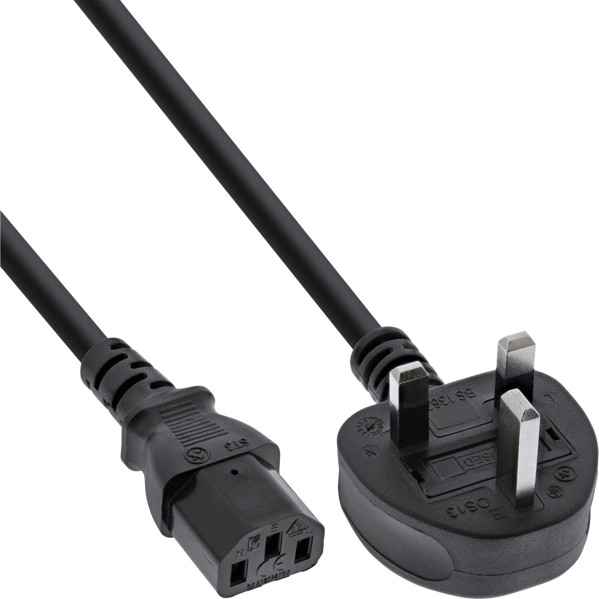16651P  Cable Alimentacion UK 3 pin M (Tipo G, BS 1363) a C13 1 m
