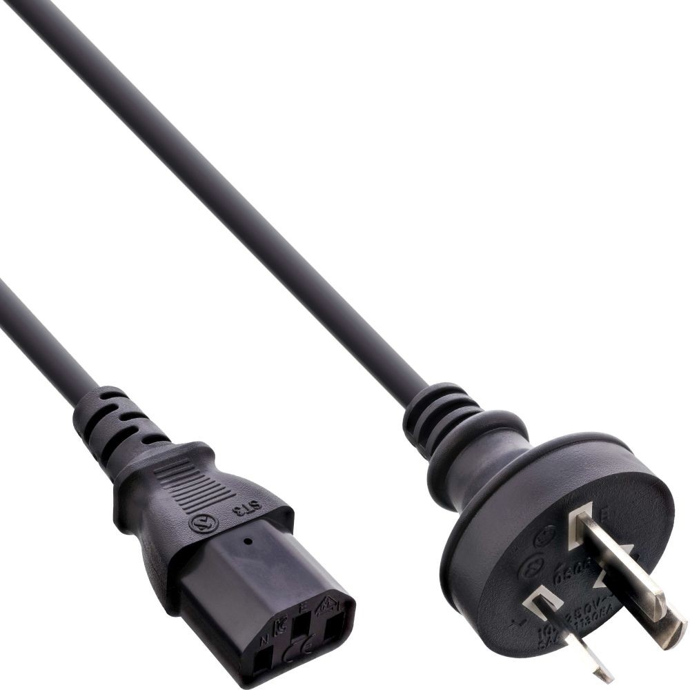 16652D  Cable eléctrico Australia to 3 Pin IEC C13 1.8m  (10 Uds. minimo precio Unitario)