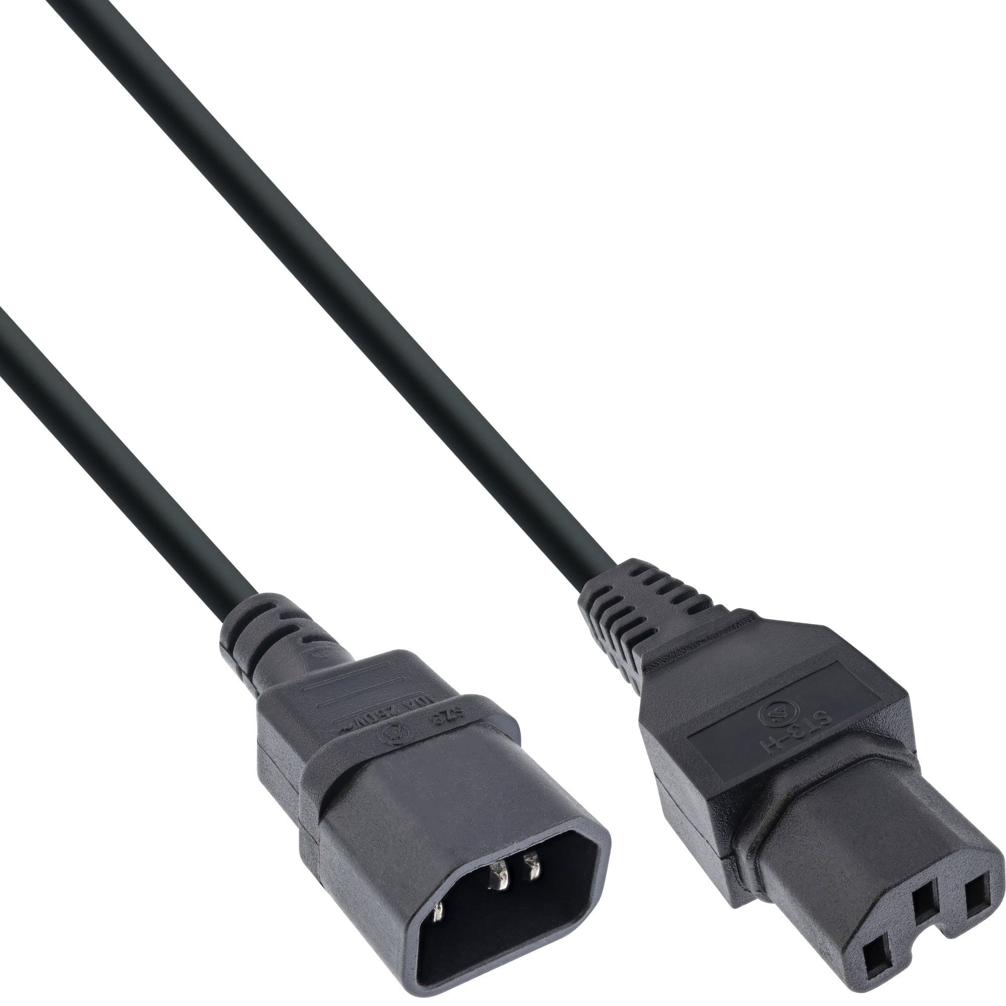 16811  Cable Extension C14 a C15   2,00 m Negro