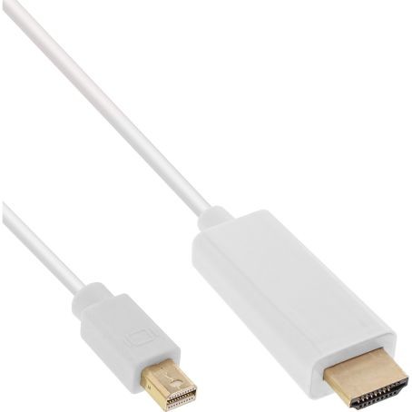 17174I  Cable adaptador Mini DisplayPort macho > Conector HDMI macho (tipo A) 0,50 m InLine