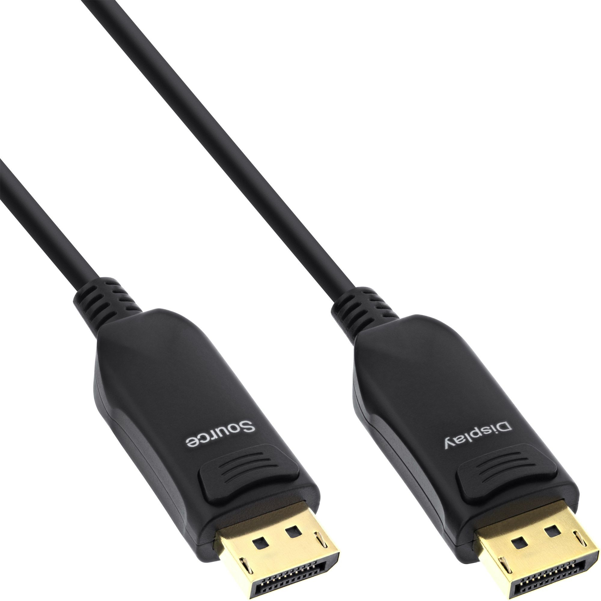 17225A  Cable Displayport  Macho-Macho de 25m10K/60Hz V.2.1 54 Gbit/s UHBR 13.5 Negro, AOC fibra &oacute;ptica h&iacute;brido  Inline