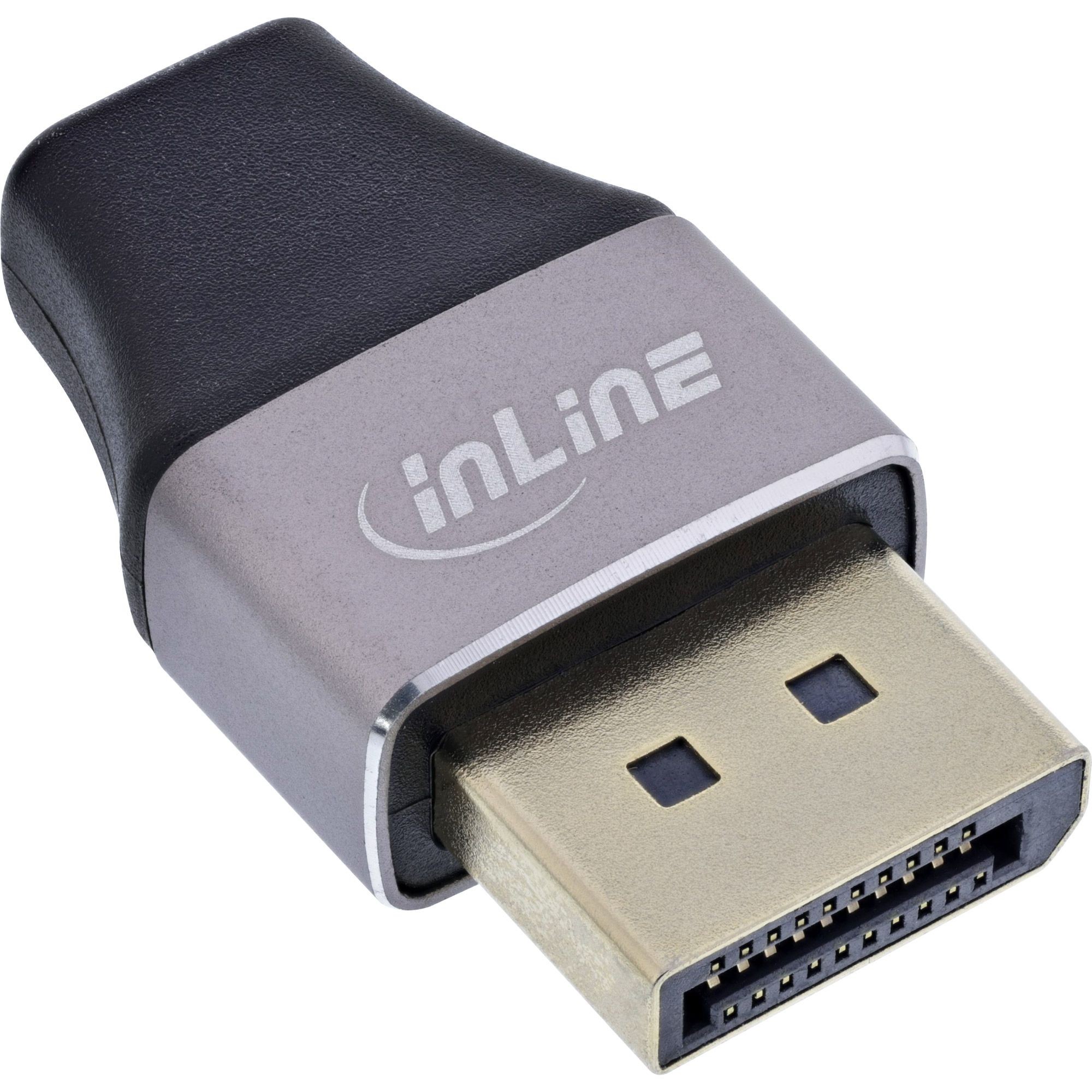 17291B  Adaptador DisplayPort 1.4, DP macho / Mini DP hembra, 8K UHD   InLine