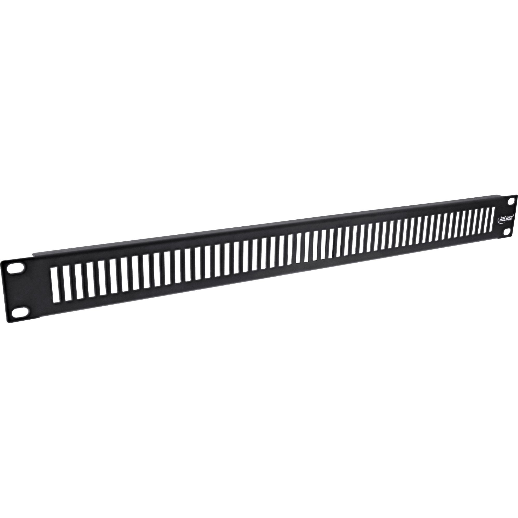 19111H  Panel ciego 2U Rack 19" Negro Ral 9005 PERFORADO InLine