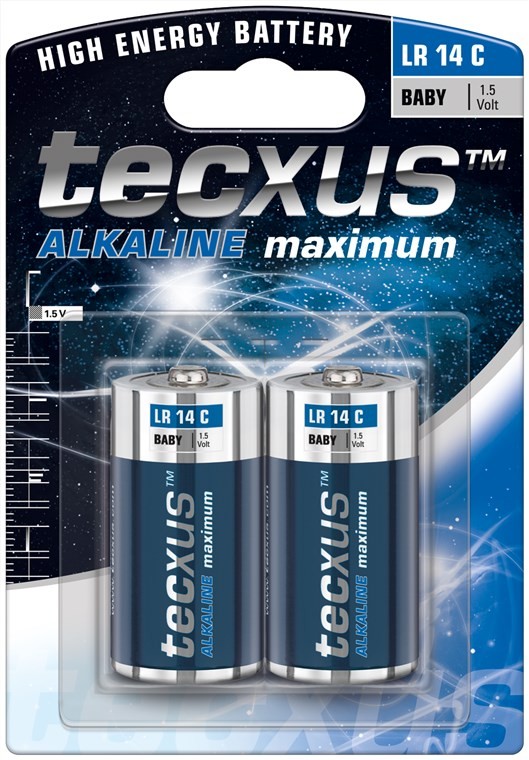 23635  Pila Alcalina   LR14C 1,5V   2 x Blister Tecxus