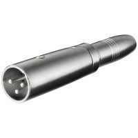 27454  Adaptador audio XLR 3 pin Macho a Jack 6.3 mm mono Hembra Goobay