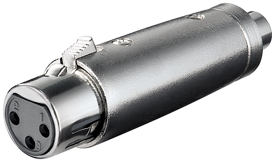 27457  Adaptador audio XLR 3 pin Hembra a RCA Hembra Goobay
