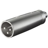 27458  Adaptador audio XLR 3 pin Macho a RCA Hembra Goobay
