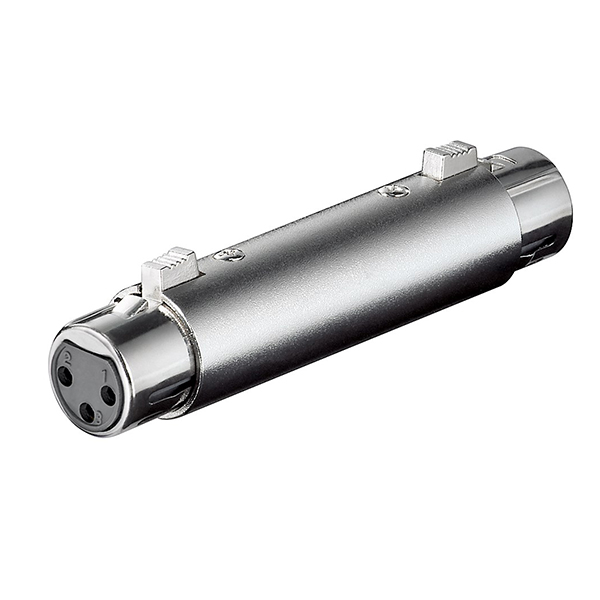 27459  Adaptador audio XLR 3 pin Hembra a XLR 3 pin Hembra Goobay