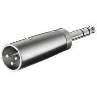 27515  Adaptador audio XLR 3 pin Macho a Jack 6.3 mm stereo Macho Goobay