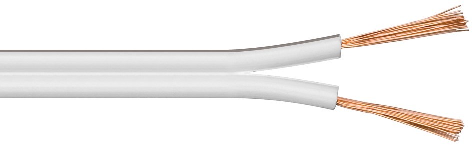 27523  Bobina de 100 metros cable Altavoz Blanco 2x1,50mm CCA-PVC  CPR Eca Goobay