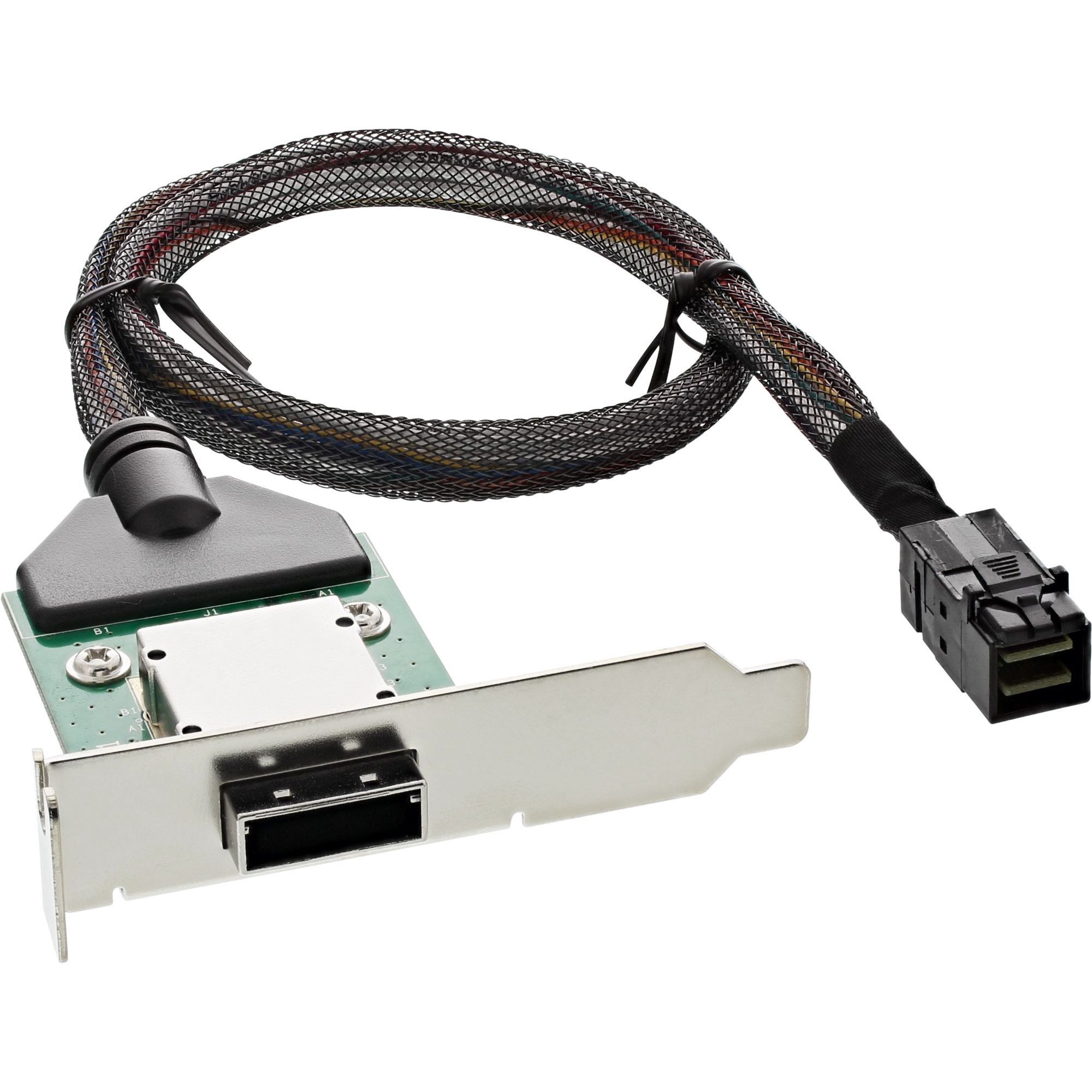 27656C  Cable Slot SAS Bracket SAS Low profile - Bajo perfil  externo SFF-8088 / interno SFF-8643 0,75 m