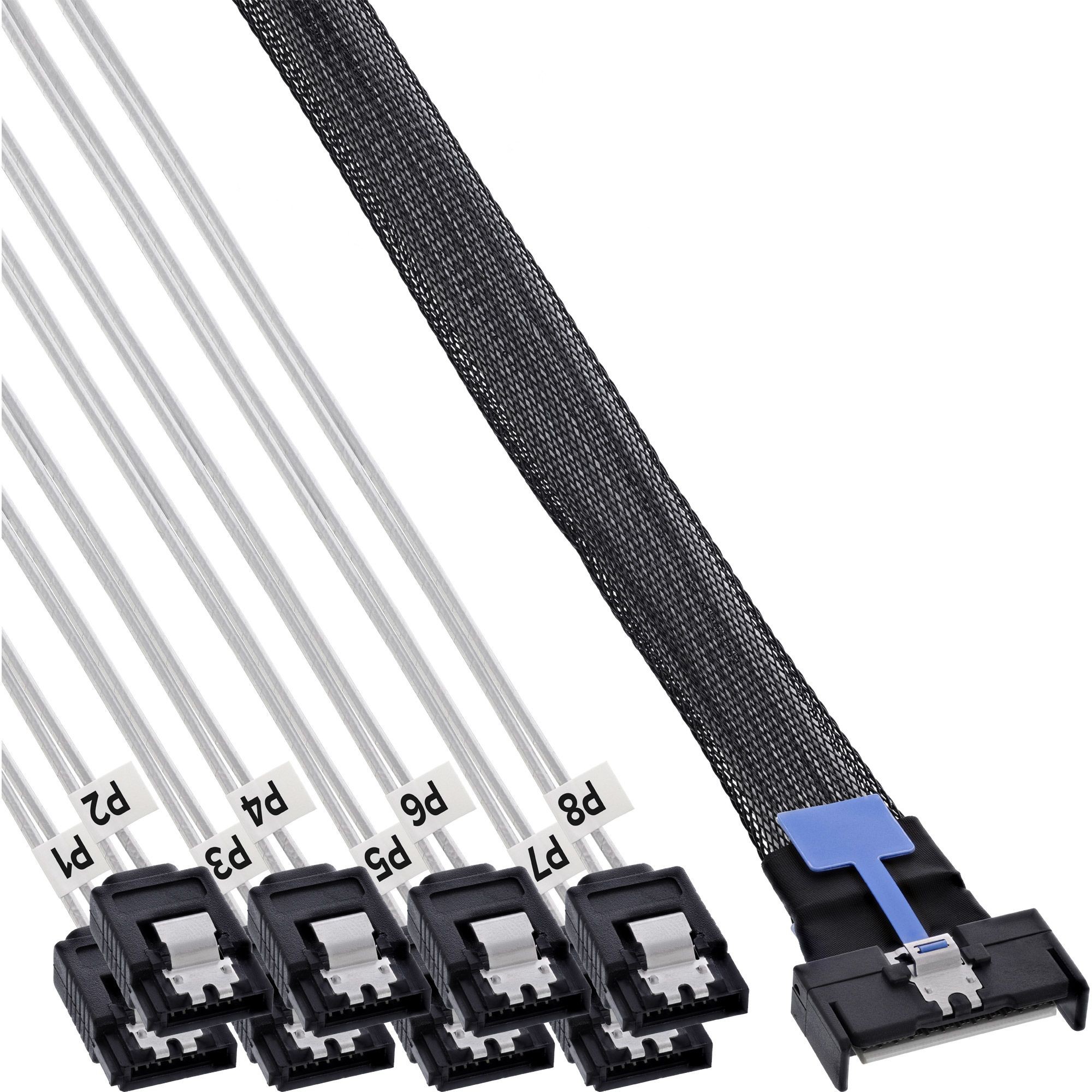 27665A  Cable MCIO x8 Macho a 8x SATA 0,50 metro InLine