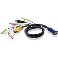 2L-5302U  Cable KVM USB con audio y SPHD 3 en 1 de 1,8 m