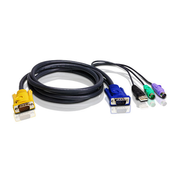 2L-5302UP  1.8M PS/2-USB-VGA KVM Cable with 3 in 1 SPHD
