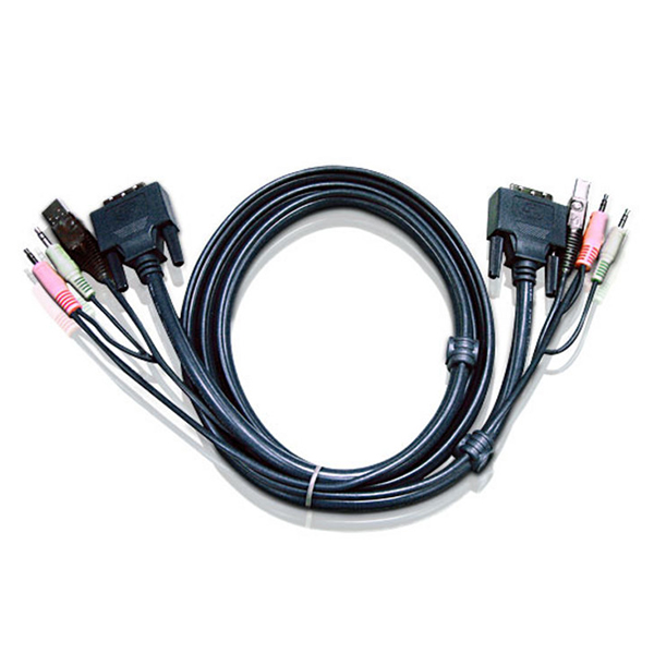 2L-7D02UD  Cable KVM DVI-D USB dual link de 1,8 m