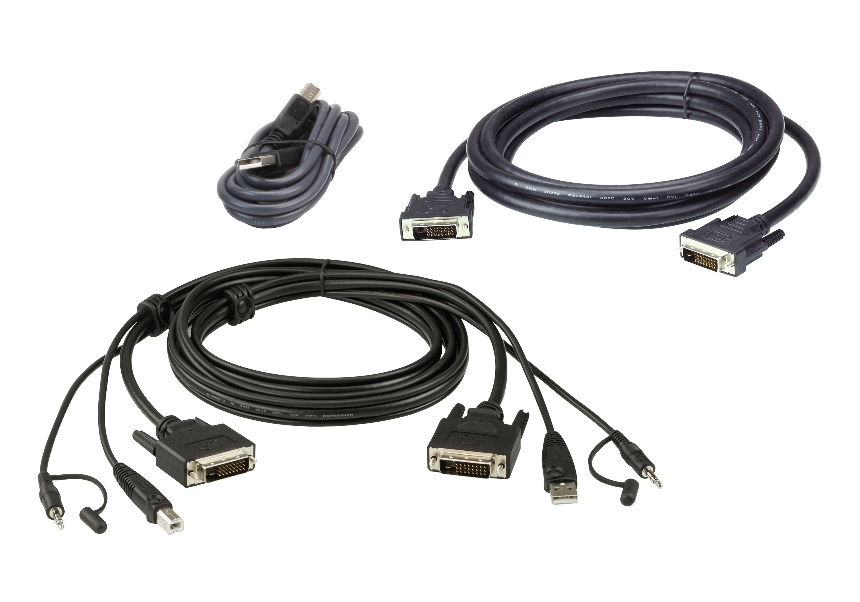 2L-7D02UDX3  Kit de cable para KVM seguro DVI-D dual link dual display USB de 1,8 m