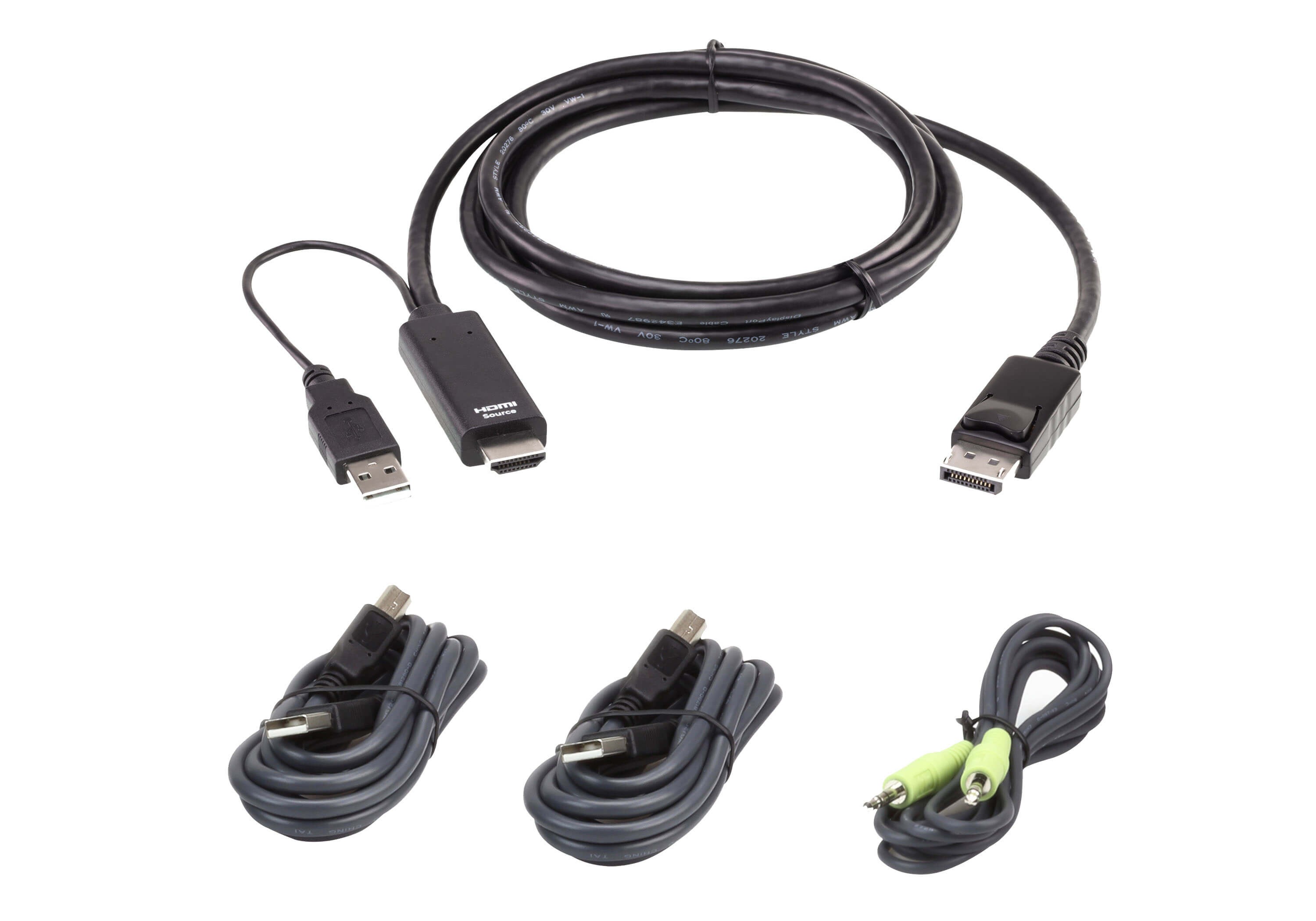 2L-7D02UHDPX4  Kit de cable para conexión KVM seguro universal de 1,8 m