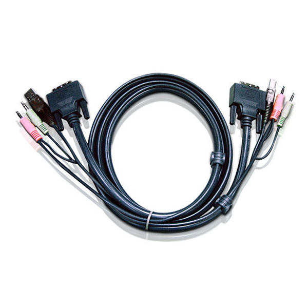 2L-7D03UI  Cable KVM DVI-I single link USB de 3 m
