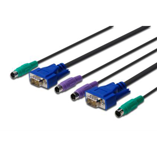 2PA18  Cable KVM (VGA+2*PS/2 ) MACHO - MACHO* 1.80m **Ultima Unidad**