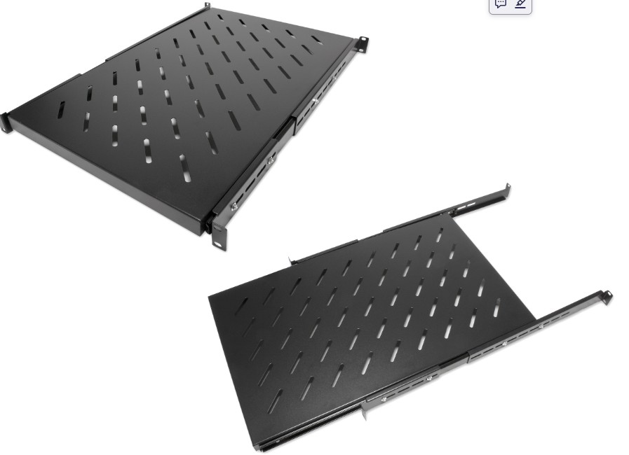 3021601  BANDEJA DESLIZANTE SUELO MONOLYTH 19" 1U FONDO 1200 FIJACION FRONTAL + TRASERA