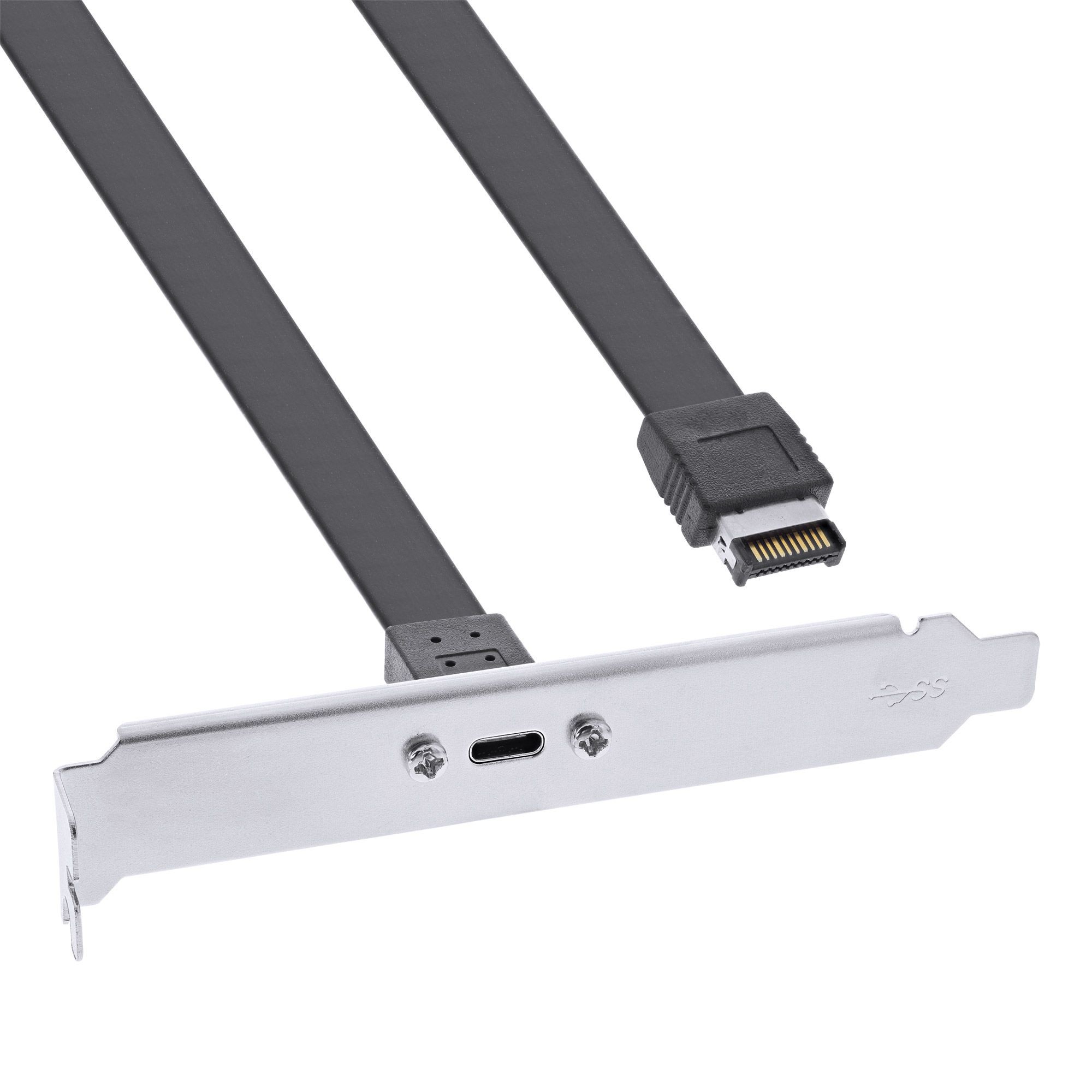 33446H  Cable Slot USB-C 3.2 Bracket, Panel frontal Key-A interno, 0,5 m