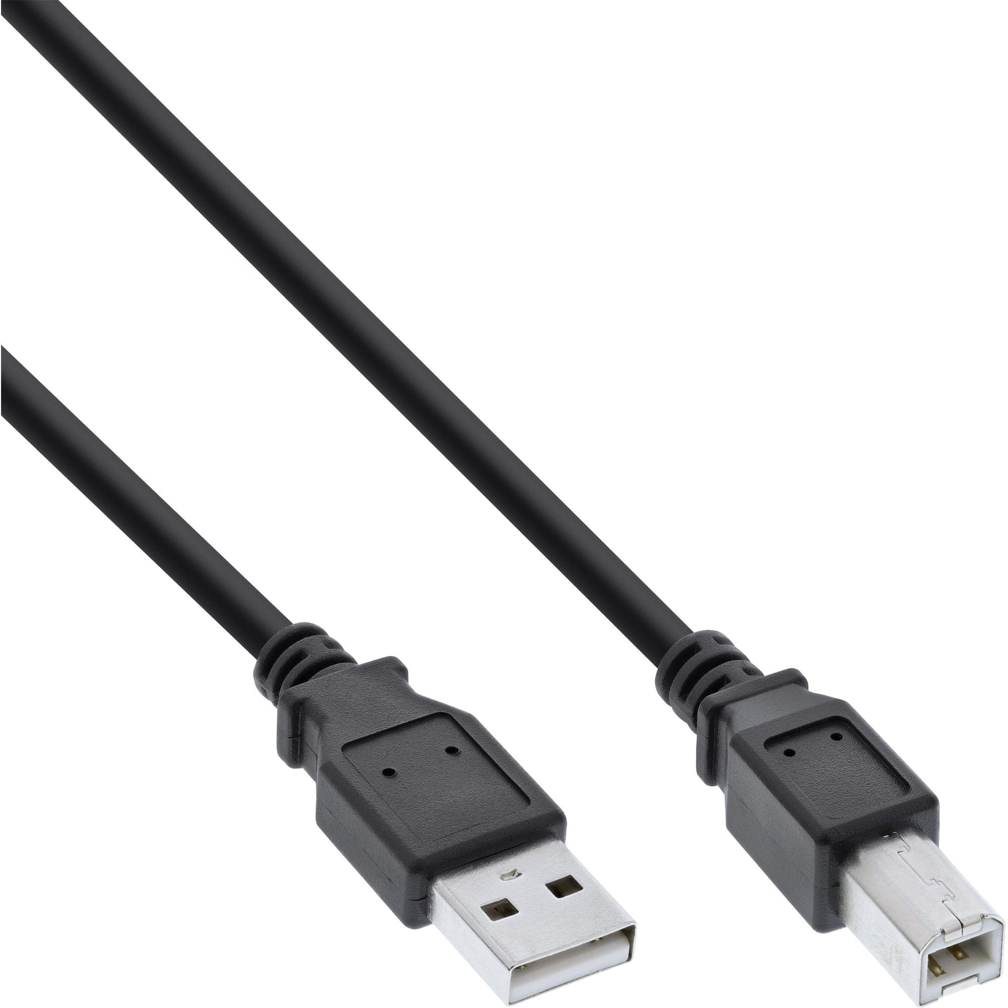 34503X  Cable USB 2.0 (AM/BM)  0.30m Negro Doble Malla inLine