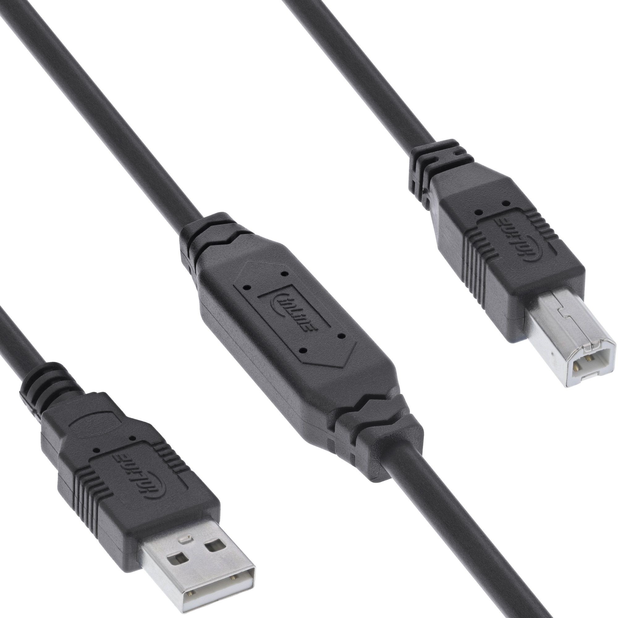 34516A  Cable USB 2.0 (AM/BM)  7,50m Negro Amplificado