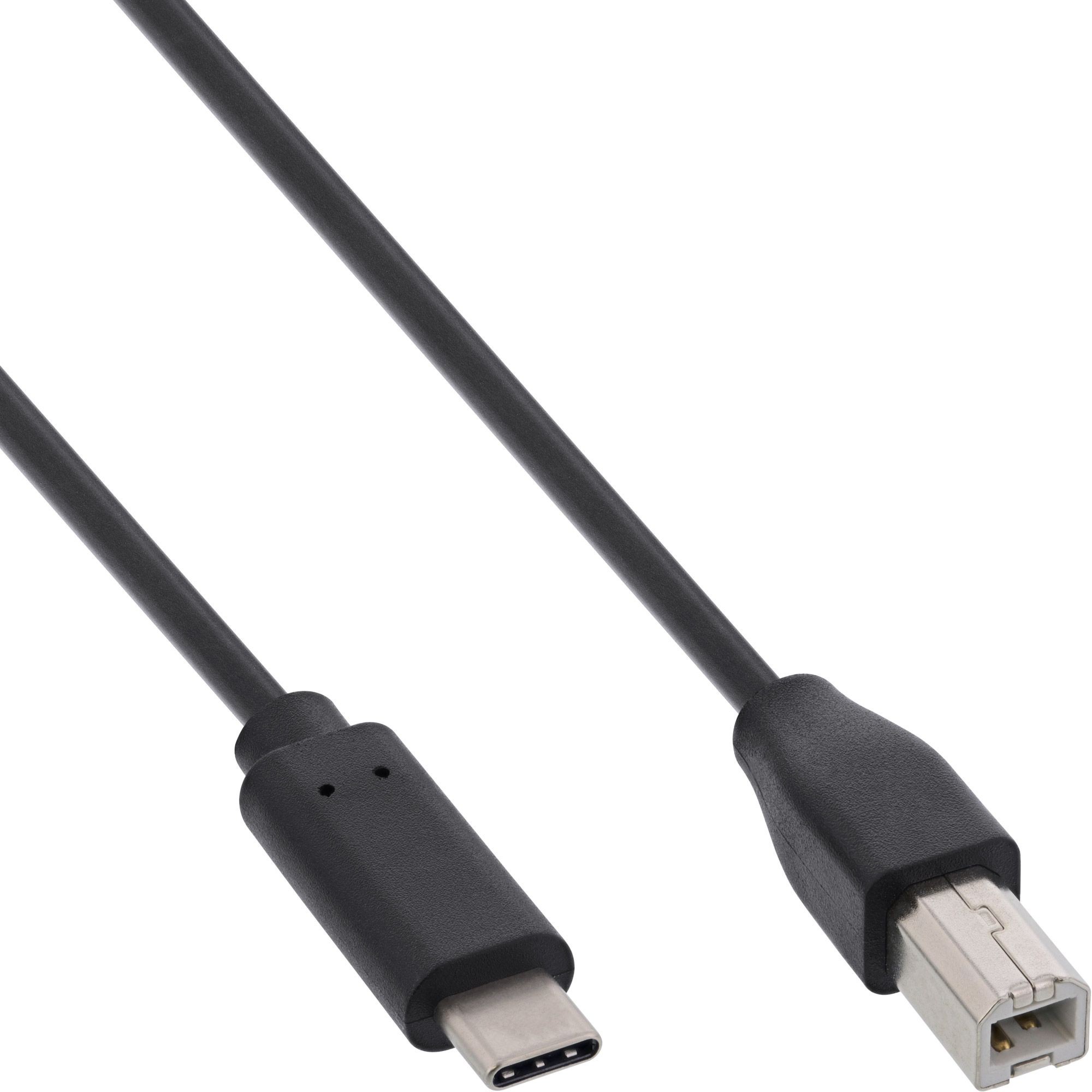 35766  Cable USB-C M a USB 2.0 B M 0,50 m 7,5W 480Mbit/s Negro InLine Caja Retail