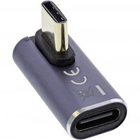 35900C  Adaptador USB-C Macho a USB-C Hembra 240W 40Gb/s 8K a 60Hz Compacto Aluminio Gris Inline USB4.0