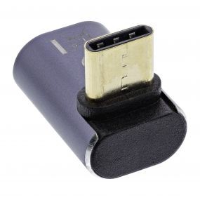 35900D  Adaptador USB-C Macho a USB-C Hembra 240W 40Gb/s 8K a 60Hz Compacto Aluminio Gris Inline USB4.0