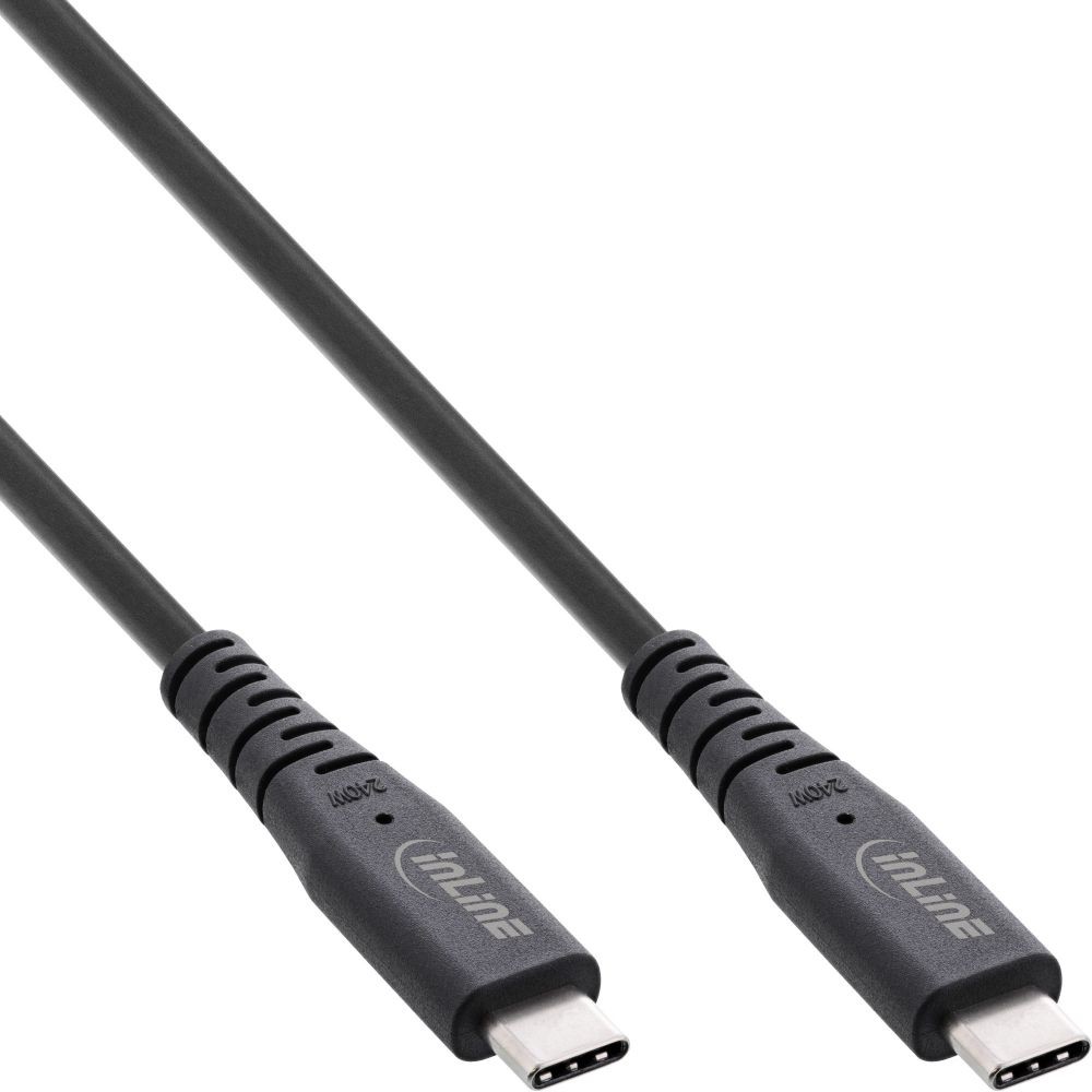 35904I  Cable de  1,50m USB 4 G3X2 40Gbps PD240W USB-C Macho a USB-C Macho Negro Video 8k@60Hz Datos y carga