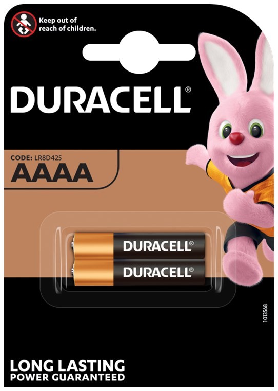 42112  Pila Alcalina   LR61 AAAA 1,5V    2 x Blister DURACELL (MN2500)