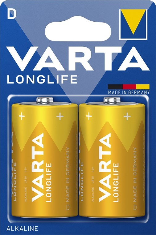 42333  Pila Alcalina   LR20 1,5V   2 x Blister Varta Longlife