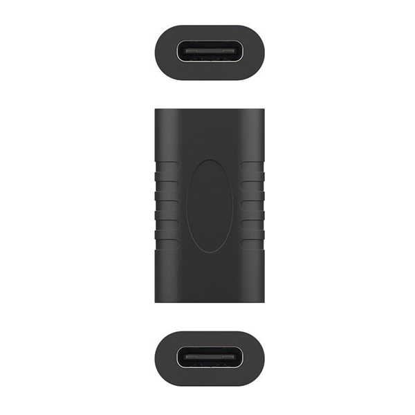 45401  Adaptador USB-C Hembra a USB-C Hembra  60W  5Gb/s  Compacto Negro Goobay