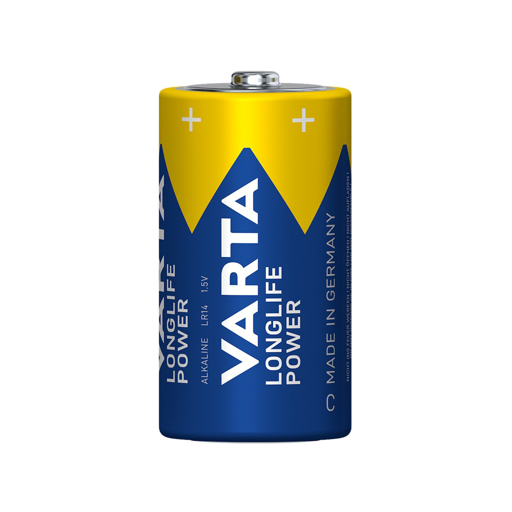 46824 VARTA - Pila alcalina de manganeso, 1,5 V. Las son adecuadas para juguetes electrónicos, y Las pilas LR14 son resistentes al calor y al frío.