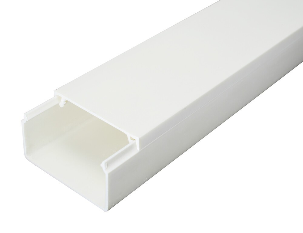 480057040M  Canaleta de Plastico para Cables, Blanco, 2000 x 7,0 x 4,0 cm fijacion por tornillo
